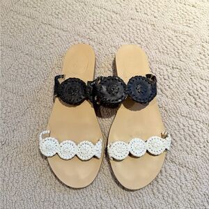 Jack Rogers Black & White Sandals